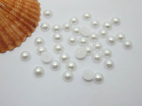 5000Pcs 6mm White Semi-Circle Simulated Pearl Bead Flatback 5000Pcs 6mm White Semi-Circle Simulated Pearl Bead Flatback