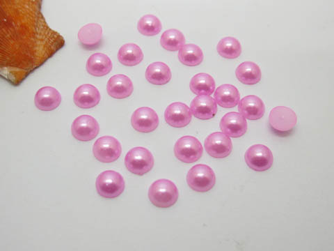 5000Pcs 6mm purple Semi-Circle Simulated Pearl Bead Flatback - Click Image to Close