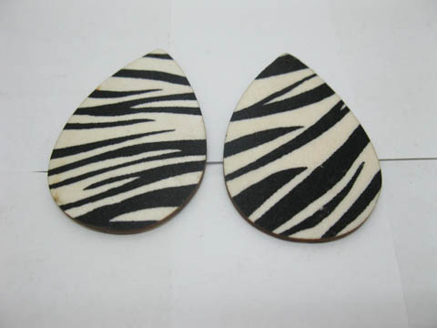 100 Zebra-Stripe Teardrop Wooden Beads 62mm long 100 Zebra-Stripe Teardrop Wooden Beads 62mm long