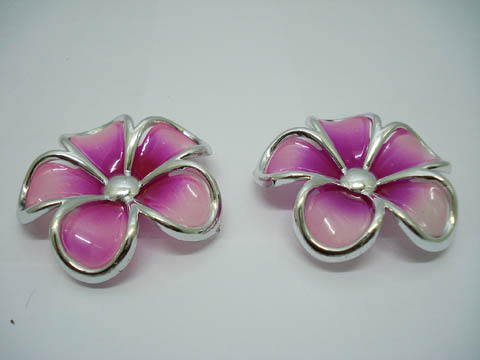 40Pcs Fuschia Frangipani Hairclip Jewelry Finding Beads 48mm 40Pcs Fuschia Frangipani Hairclip Jewelry Finding Beads 48mm
