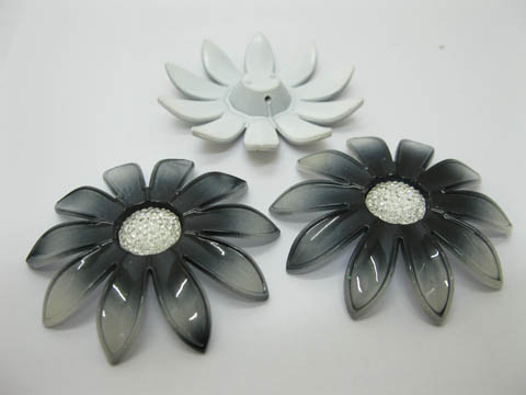 20Pcs Black Blossom Sunflower Hairclip Jewelry Finding Beads 6cm - Click Image to Close