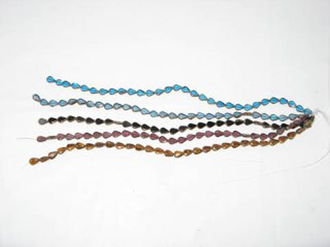 5String X 34Pcs 10mm Metallic Golden Heart glass beads 5String X 34Pcs 10mm Metallic Golden Heart glass beads