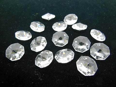 100 Double-Drilled Handcraft Crystal Faceted Beads 20mm - Click Image to Close