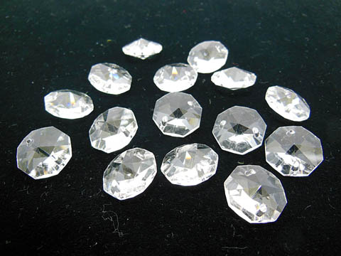 100 Double-Drilled Crystal Faceted Beads 16mm - Click Image to Close