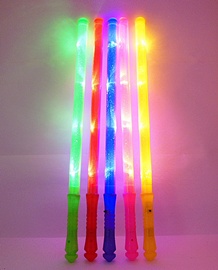 10X New Plain Colourful Light Flashing Sticks - Click Image to Close
