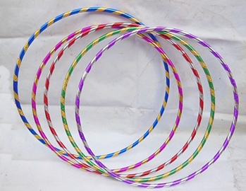 10 New Colorful Hula Hoops Exercise Sports Hoop 65cm - Click Image to Close