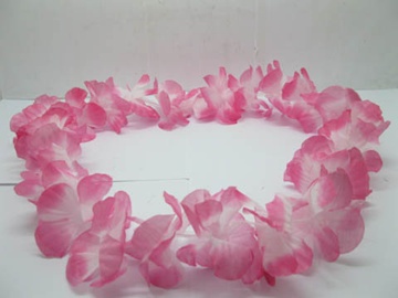 12 Fuschia Hawaiian Dress Party Flower Leis/Lei 104cm - Click Image to Close