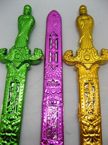 10 Plastic Swords Great kids toy Mixed Colour - Click Image to Close