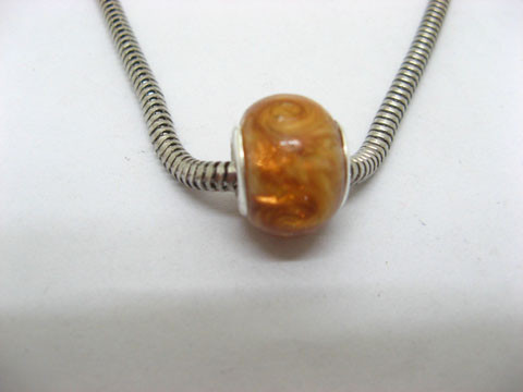 100 Coffee Murano Round Glass Pandora beads be-g386 100 Coffee Murano Round Glass Pandora beads be-g386
