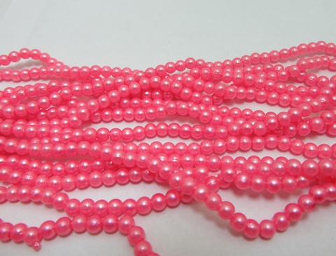 18000 Hot Pink 4mm Round Simulate Pearl Beads 18000 Hot Pink 4mm Round Simulate Pearl Beads