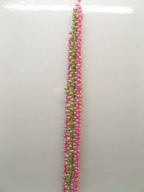 5 strand orange fresh water pearl beads 5 strand orange fresh water pearl beads