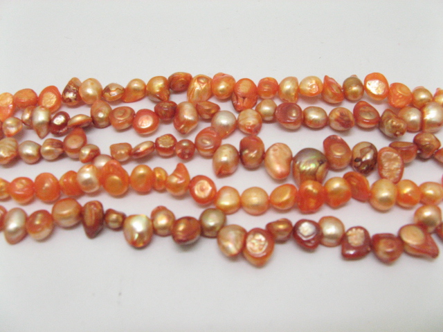 5strand pink fresh water pearl beads - Click Image to Close