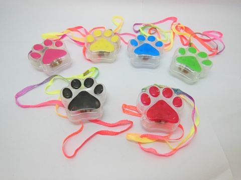 48Pcs Funny Flashing Cute Bear's Paw Necklaces for Disco Party - Click Image to Close