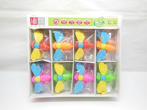 36pcs Colorful Dragonfly Erasers Mixed Color - Click Image to Close